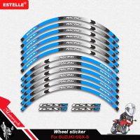 【Sell-Well】 Motorbike Decorations Corner สติกเกอร์สะท้อนแสงสำหรับมอเตอร์ไซค์ GSXS GSX-S 1000 GSX-S1000F GSX-S750สติ๊กเกอร์ลายขวางขอบล้อ17นิ้วสติกเกอร์สะท้อนแสง