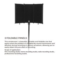 SGDL❤ Microphone Isolation Shield Studio Mic Sound Absorbing Foam Reflector