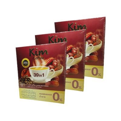คิม คอฟฟี่ Kim Coffee 39in1 กาแฟอินทผาลัม กาแฟเพื่อสุขภาพ 10 ซอง ( 3 กล่อง )
