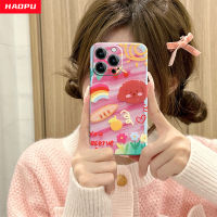 HAOPU เคสครอบโทรศัพท์ใหม่สำหรับ iPhone SAMSUNG XiAOMi OPPO ViVO ลวดลายภาพวาดสีน้ำมันสีชมพูสร้างสรรค์