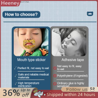 ? Heeney 30ชิ้น/กล่องสติกเกอร์ป้องกันการนอนกรนสำหรับเด็ก Night Sleep Lip Nose breathing ปรับปรุง Patch Mouth Correction Sticker Tape