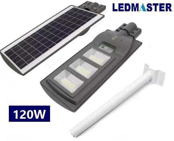 โคมไฟถนนโซล่าเซลล์-120-วัตต์-140led-มีระบบ-pir-sensor-เซ็นเซอร์ตรวจจับวัตถุ-led-solar-street-light-120w-ไฟถนนพลังงานเเสงอาทิตย์-เเสง-white-ขาว-แสงสีขาว-พร้อม-ขายึด-รุ่น-lmt-ste120-ประหยัดพลังงาน-ค่าไฟ