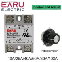 ✕✌☂ SSR-10VA SSR-25VA SSR-40VA SSR Solid State Relay Voltage Regulator AC24-380V Output Potentiometer for PID Temperature Controller