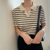 (พร้อมส่ง) Strip minimal blouse ?? C3811 เสื้อเบลาซ์ เสื้อทำงานผู้หญิง เสื้อมินิมอลผู้หญิง