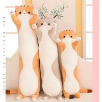 0130cm Baby Long Cat Plush Toy Soft Stuffed Kitten Pillow Kids Children Sleeping Pillow Home Decor