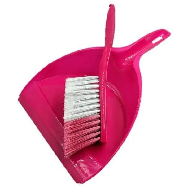 YMS 10” Mini Dustpan and Brush Set Small Broom and Dustpan Set for