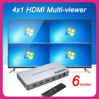 4X1 HDMI แบบ Multi-Viewer 1080P 4พอร์ต HDMI เครื่องมัลติวิวเวอร์4X1 Quad ช่องมองภาพตัวแยกหน้าจอราบรื่นสำหรับกล้อง PS4พีซีทีวี