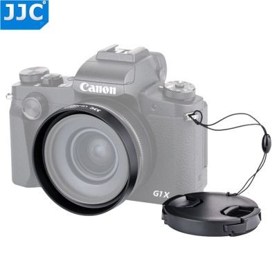 JJC ฮู้ดโลหะกล้อง LH-JDC110สำหรับ Canon Powershot ตัวป้องกันฝาเกลียว G1X Mark III