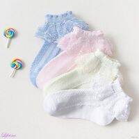 Girls Socks With Lace Decor For Dance Performance Springautumnsummer Lovely Solid Color Breathable Princess Short Socks Socks