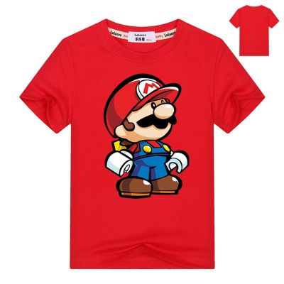 Kids 2022 New Summer Tee Boys Super Mario Clothing Short Sleeve T shirt Classic Game Tops Tee For Children
