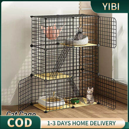 2 Columns 3 Layers 1 Row Cat Cage Cat Villa Cage Home Indoor Cattery ...