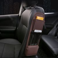 hotx 【cw】 Leather Car Side Organizer Interior Mesh Storage Holder Cup Drink Stowing Tidying