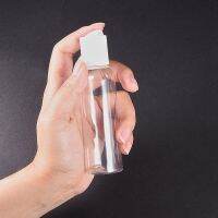 20PCS 60ml Plastic Bottles Clear Refillable Bottles with White Press Disc Flip Cap for Shampoo Lotions Creams