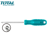 TOTAL ไขควงปากแฉก แกนกลมแบบด้ามพลาสติก 4 / 5 / 6 นิ้ว ( Phillips Screwdriver ) รุ่น THTDC2246P / THTDC2256P / THTDC2266P