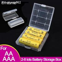 Battery Case for AA/AAA Plastic Cover Battery Holder Storage Box for 2 4 8 Slots AA AAA Rechargeable Battery Container Organizer