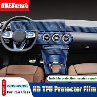 For Mercedes Benz CLA Class C118 W118 CLA200 260 2020 2021 2022 Car Center Console Gear Navigation Full Set TPU Protective Film