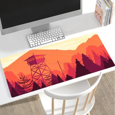 Deep Forest Firewatch Mousepad Kawaii Computer Gaming Accessories Mouse Mat Mouse Pad Gamer Non-slip Mausepad Deskmat Mause Pad