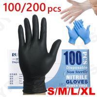 Nitrile Gloves 100pcs with box 200pcs Oil-proof PVC PE TPE Latex Gloves Work Gloves Household Cleaning tool Kitchen Convenience