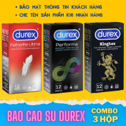 3 Hộp Bao cao su Durex Ultima siêu mỏng + Kingtex size cỡ nhỏ + Performa