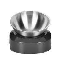 Stainless Steel Dog Feeders Dogs Cat Bowl Food Water Bowls with Stand Metal Easy to Clean Double Single Pet Feeding Feeder Bowl