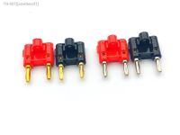 ▲ 2pcs Dual 4mm Banana Plug Speaker Nickel plated/Gold-plated Connectors Screw Type red black