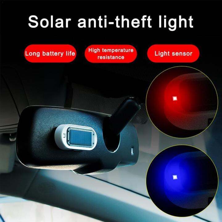 System Car Alarm Solar Power Dummy Car Alarm Led Light Simulate Warning