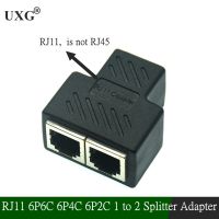 1Pcs Hot RJ11 6P6C 6P4C 6P2C Female To Female 1 To 2 Splitter Adapter PCB Connection Outlet Telephone Cable Adapter