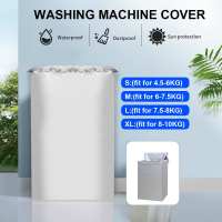 Automatic Washing Machine Cover Waterproof Oxford Sun Protection Cover Dustproof Sunproof Case Dust Covers Washer Sunscreen Washer Dryer Parts  Access