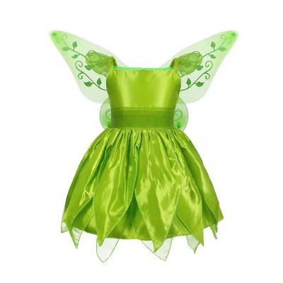 ชุดอุปกรณ์เสริมชุดคอสเพลย์เด็กผู้หญิงชุดกระโปรงปีกผีเสื้อสีเขียวชุดเครื่องประดับแบบติดกัน