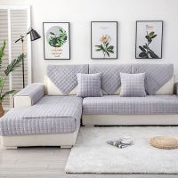 【jw】☍℗☎  almofadas decorativas para sofá Sofá de canto capa flanela almofada slipcover engrossar tapete cor sólida proteção lateral gato sala vivo