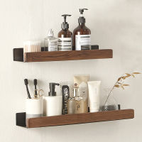 Bathroom Shelf No Drill Organizer Shower Storage Rack Solid Wood Corner Shelves Wall Mounted Toilet Shampoo Holder