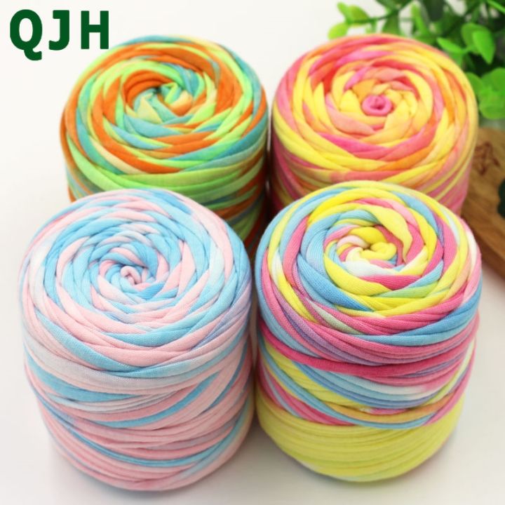 colourful-diy-crochet-cloth-carpets-yarn-150g-cotton-wool-knitting-paragraph-hand-knitted-thick-knit-basket-blanket-yarn-craft