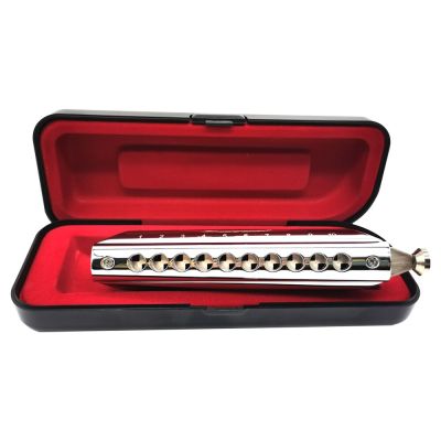 ‘【；】 Professional Chromatic Harmonica C Key Changeable Tones Musical Instrument 10 Holes 40 Tone Harmonica For Beginners S