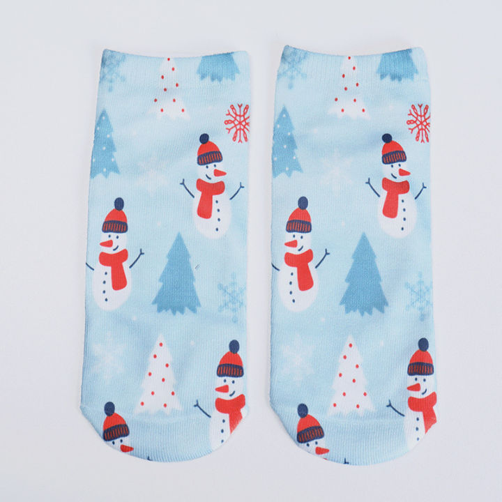5ชิ้น-เซ็ตผู้ชายผู้หญิง3d-พิมพ์ถุงเท้าซานตาคลอส-snowman-ยูนิคอร์นตัวอักษรสัตว์ถุงเท้าถุงเท้าเรือการถ่ายเทความร้อนการพิมพ์