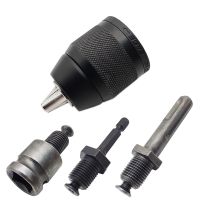 2-13mm Keyless 3-Jaw 1/20-20UNF Drill Chuck Quick Change Adapter SDS-Plus Shanks 1/4Inch Hex Square Fit Rotarys Hammer Easy Install