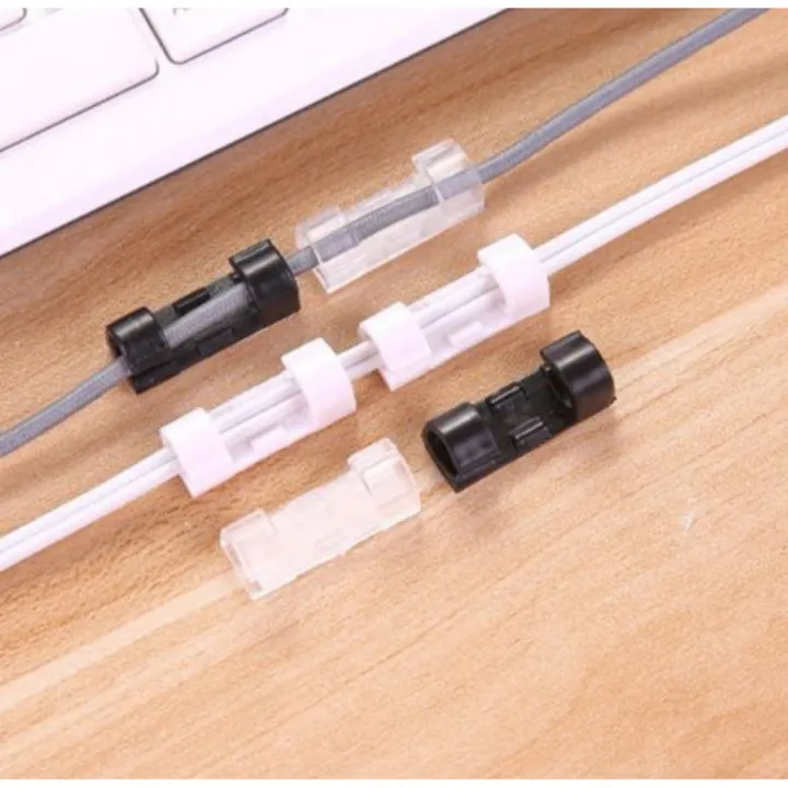 Adhesive Data Cable Charging Wire Holder Clips Wall Desktop Cord