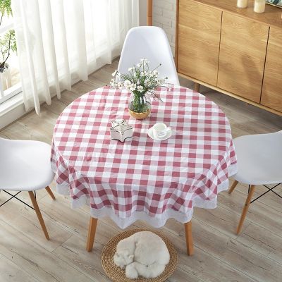 PVC Waterproof And Oil-proof Round Table Cloth Plastic Dining Room Round Disposable Anti-scalding Large Tablecloth 180x180cm