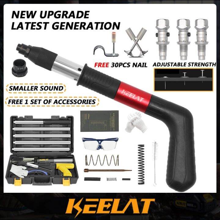 KEELAT Ceiling Artifact Nail Gun Rivet Tool Concrete Tufting Gun Tacker