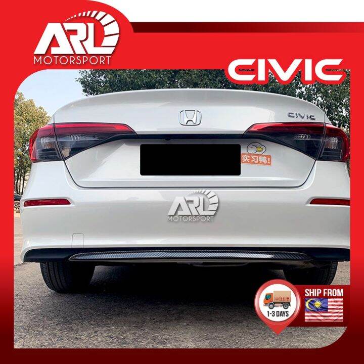 Honda Civic FE FL 11th Rear Bumper Carbon Lining For Civic 2022Current