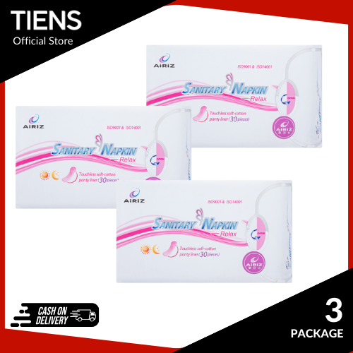 Airiz Panty Liners 3 Pack 30 pcs each Relax Women Personal