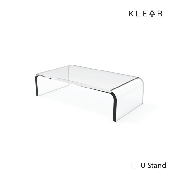 klearobject-u-stand-it-ชั้นวางคอมพิวเตอร์-ชั้นวางบนโต๊ะ-ชั้นวางอุปกรณ์ไอที-อะคริลิคใส-ชั้นวางโต๊ะ-it-ชั้นวางจอคอม-ที่วางจอคอมพิวเตอร์-อะคริลิค