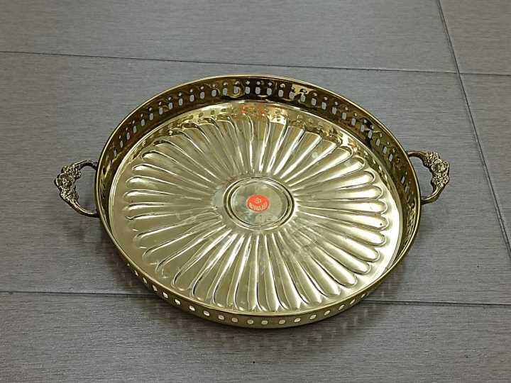 Premium BrassTraditional Pooja Plate/Arthi Thali/Thambulam for Pooja