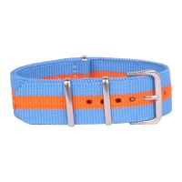 shuzhib Wholesale Casual New Watchband Men Women Stripes Cambo Nylon Watches Orange Blue Straps Wristwatch Band Buckle 20mm Belts