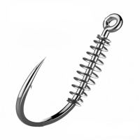 【LZ】✎❒  10pcs/lot High Carbon Steel Spring Fish Hook Barbed Swivel Carp Explosion Hooks Jig Fly Fishing Hook Fishing Accessories