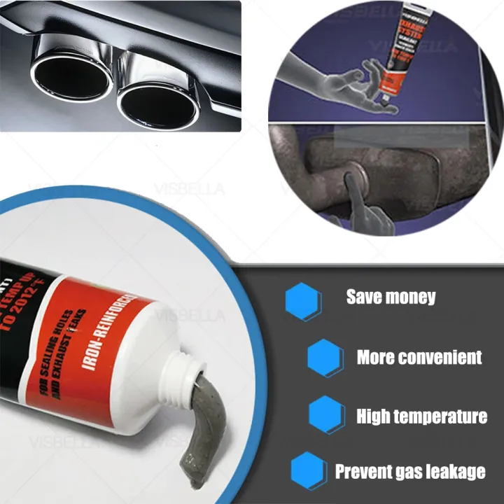 VISBELLA Car Exhaust Pipe Repair Glue Filler Adhesive Sealants High Temperature Motorcycle Car