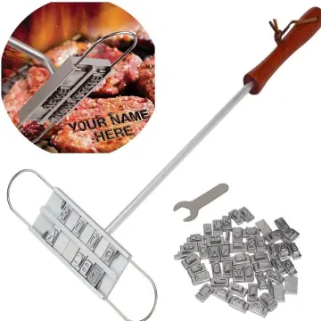 BBQ Barbecue Branding Iron Signature Name Marking Stamp Tool Meat Steak  Burger 55 x Letters and