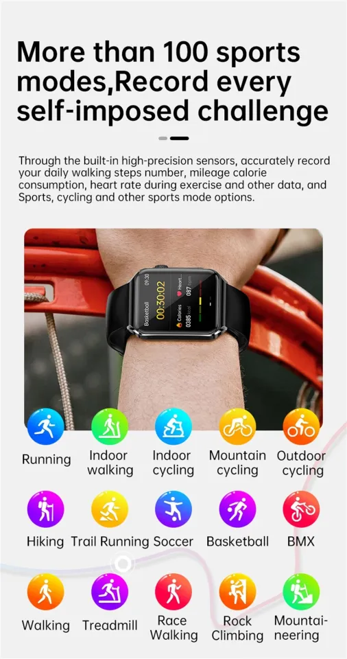 Reloj inteligente Klack Watch 9 Max Smartwatch, Deportivo con llamadas,  Bluetooth, control del ritmo cardíaco y presión – Klack Europe