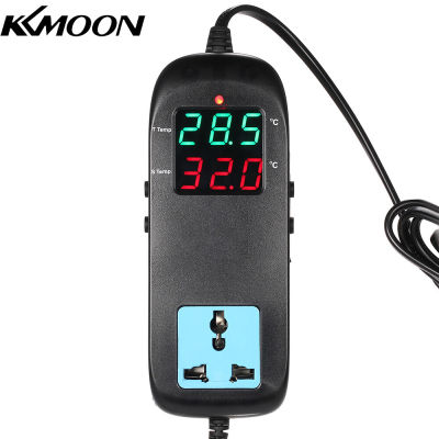 KKmoon จอแสดงผลดิจิตอล LED,เทอร์โมอุณหภูมิควบคุมเทอร์โมคูปเปิลเทอร์โมมิเตอร์ไฟฟ้าพร้อมช่องเสียบ AC 90V ~ 250V