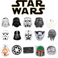 hot【DT】 Star Wars The Force Awakens Brooch Darth Vader Bb8 Collar Badges Enamel Pin Pins Metal