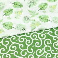 ☬▣⊙ 160cmx50cm green leaves baby Cotton Fabric Cloth Sewing Quilting bedding apparel dress diy patchwork fabric infant cloth